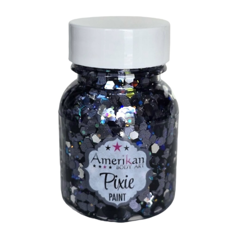 Pixie Paint Glittergel | Rockstar Grey 30gr. | Face, body & hair | Festivalglitter
