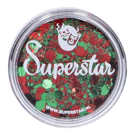 Superstar Cosmetic Glitter | Chunky Glitter Cream |  Red Green Kraaiendonk 10ml