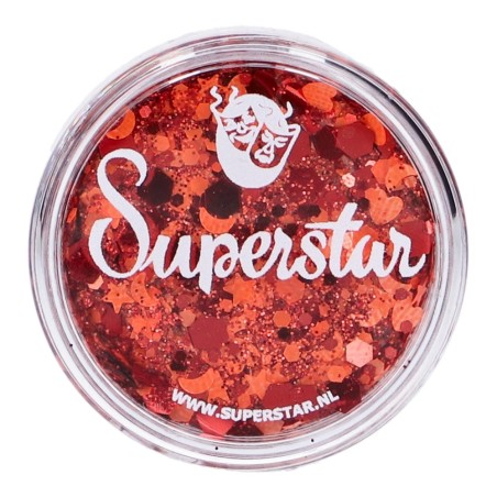 Superstar Cosmetic Glitter | Chunky Glitter Cream |  Orange Red Kielegat 10ml