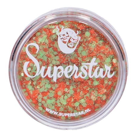 Superstar Cosmetic Glitter | Chunky Glitter Cream | Orange Green Kruikenstad 10ml