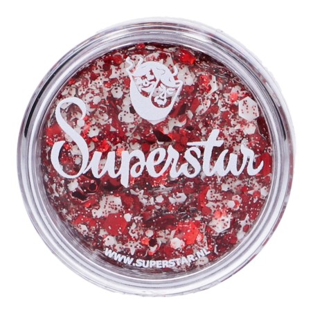 Superstar Cosmetic Glitter | Chunky Glitter Cream | White Red Brabant 10ml