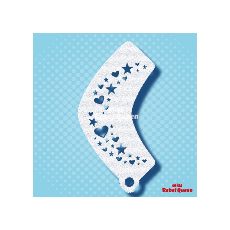 MRQ Face Paint Stencil | Hearts and Stars