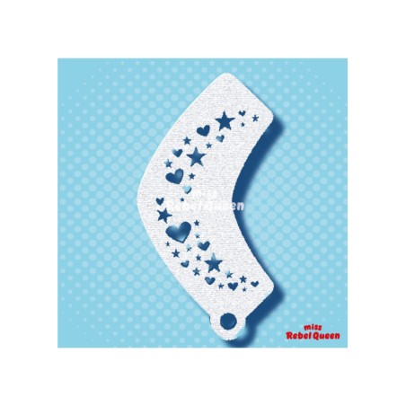 MRQ Face Paint Stencil | Hearts and Stars
